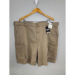 Lee Mens Relaxed Fit Cargo Shorts New Russet Khaki Tan Size 44 112316637 NWT